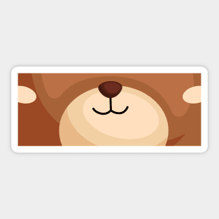 Cute bear face mask for kids Sticker